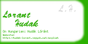 lorant hudak business card
