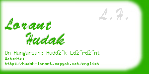 lorant hudak business card